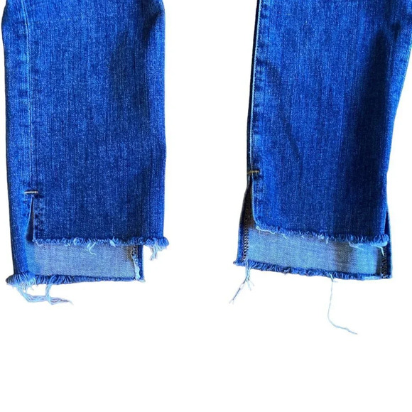 Frame Denim Le High Straight Carroll Distressed Staggered Raw Hem Jeans, Size 25 - Picture 11 of 15